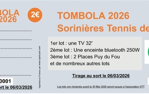 🎟️ Grande Tombola du Club de Tennis de Table ! 🏓🎉